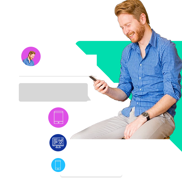 man with a mobile device