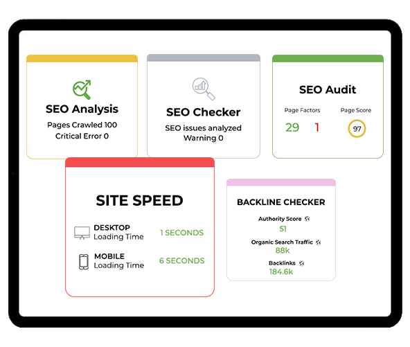 Seo dashboard screen